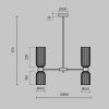 Стеклянная потолочная люстра Antic MOD302PL-10W белая цилиндр Maytoni