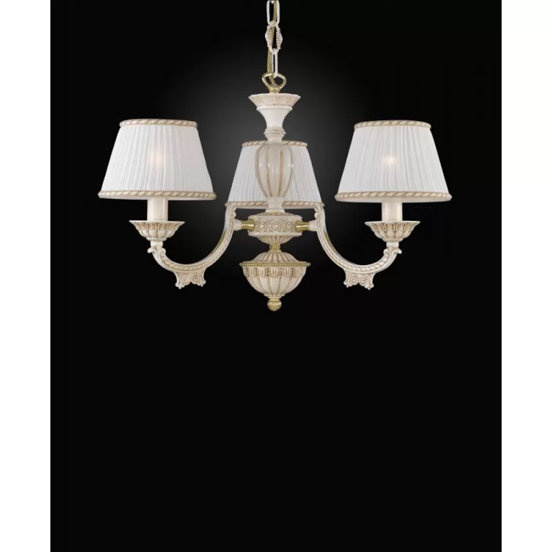 Подвесная люстра  L.9660/3 белая конус Reccagni Angelo Подвесная люстра  L.9660/3 белая конус Reccagni Angelo