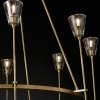 Стеклянная подвесная люстра Torche De Verre 8614P/8 gold прозрачная DeLight Collection