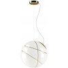 Стеклянный подвесной светильник Armilla F50A0512 белый форма шар Fabbian