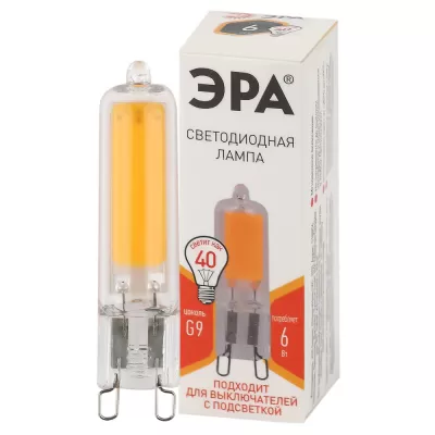 Лампочка светодиодная LED JCD-6W-GL-827-G9 LED JCD-6W-GL-827-G9 ЭРА
