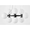 Стеклянный подвесной светильник Marsiada LDP 6033-9 BK белый форма шар Lumina Deco