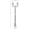 Стеклянный наземный фонарь ASTORIA 2M 91409MA Gb ромб прозрачный Oasis Light