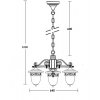 Стеклянный уличный светильник подвесной KRAKOV 1 L 87270L/3/02 Gb прозрачный Oasis Light