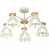 Стеклянная потолочная люстра Theothila 9177-305 белая конус Rivoli