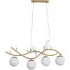 Стеклянный подвесной светильник Eltanin A3422SP-4GO форма шар белый Artelamp Стеклянный подвесной светильник Eltanin A3422SP-4GO форма шар белый Artelamp