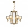 Стеклянный подвесной светильник Manhattan LDP 8012-6 F.GD цилиндр белый Lumina Deco