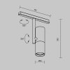 Трековый светильник Elti TR005-4-12W-DS-BW белый цилиндр Maytoni