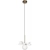 Стеклянный подвесной светильник Monro 10213/B White форма шар белый Loft It