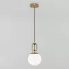 Стеклянный подвесной светильник Bubble 50151/1 золото форма шар белый Eurosvet