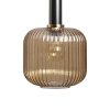 Стеклянный подвесной светильник Iris  2071-B+BL форма шар цвет янтарь Loft It