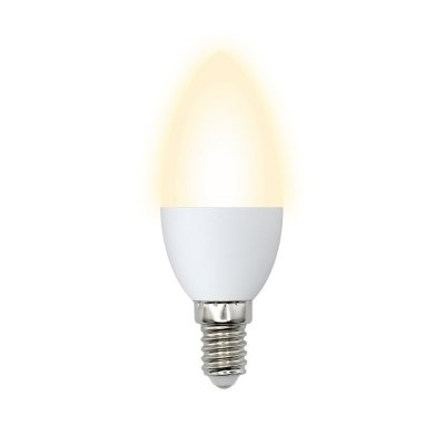 Лампочка светодиодная  LED-C37-7W/WW/E14/FR/NR картон Volpe