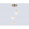 Стеклянный подвесной светильник High Light LH11105 цвет янтарь цилиндр Ambrella