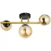 Стеклянная потолочная люстра Gemini A2243PL-3PB форма шар цвет янтарь Artelamp