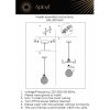 Стеклянный подвесной светильник Sofi APL.302.16.01 форма шар цвет янтарь Aployt