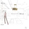 Стеклянная подвесная люстра Britannica 10401/1000L цвет янтарь Loft It