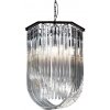Стеклянная подвесная люстра Murano Glass KR0116P-6 black прозрачная DeLight Collection