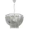 Стеклянная подвесная люстра Boscone LDP 7044-550 CHR+GY Lumina Deco Стеклянная подвесная люстра Boscone LDP 7044-550 CHR+GY Lumina Deco