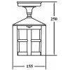 Стеклянный потолочный светильник уличный CORDOBA 15805A Gb цилиндр прозрачный Oasis Light