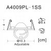 Точечный светильник Accento A4009PL-1SS Artelamp