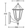 Стеклянный настенный фонарь уличный PETERSBURG M 79801M/04 Gb прозрачный Oasis Light