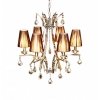 Подвесной светильник Glamour LDP 66247-6 BR+CHR конус коричневый Lumina Deco