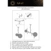Стеклянный подвесной светильник Patunia APL.301.06.02 форма шар белый Aployt