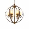 Стеклянный подвесной светильник Bergen  LDP 1232-6 SN+MD цилиндр белый Lumina Deco