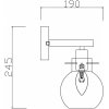 Стеклянное бра Circle FR5183WL-01G цвет янтарь Freya