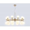 Стеклянная подвесная люстра High Light LH51051 белая форма шар Ambrella