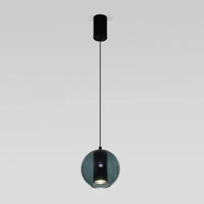 Подвесной светильник Cobble 50258/1 LED бирюзовый Eurosvet форма шар
