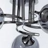 Стеклянная потолочная люстра Альфа 324016105 форма шар серая DeMarkt
