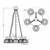 Подвесная люстра Agarola 1018-206 черная Rivoli