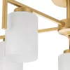 Стеклянная потолочная люстра Style 1142/5P Gold белая цилиндр Escada