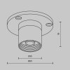 Основание для накладного монтажа Accessories for system Shelf CA023BI-B Maytoni