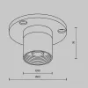 Основание для накладного монтажа Accessories for system Shelf CA023BI-B Maytoni