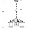 Уличный светильник подвесной TOKIO 68370/3 Bl opal цилиндр белый Oasis Light