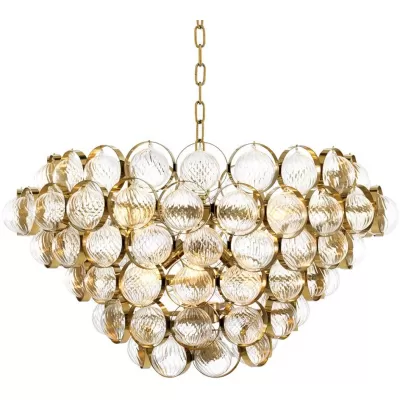 Стеклянная подвесная люстра Opera KM0930P-8 brass DeLight Collection