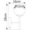 Стеклянное бра Arancia A9276AP-1CC форма шар прозрачное Artelamp