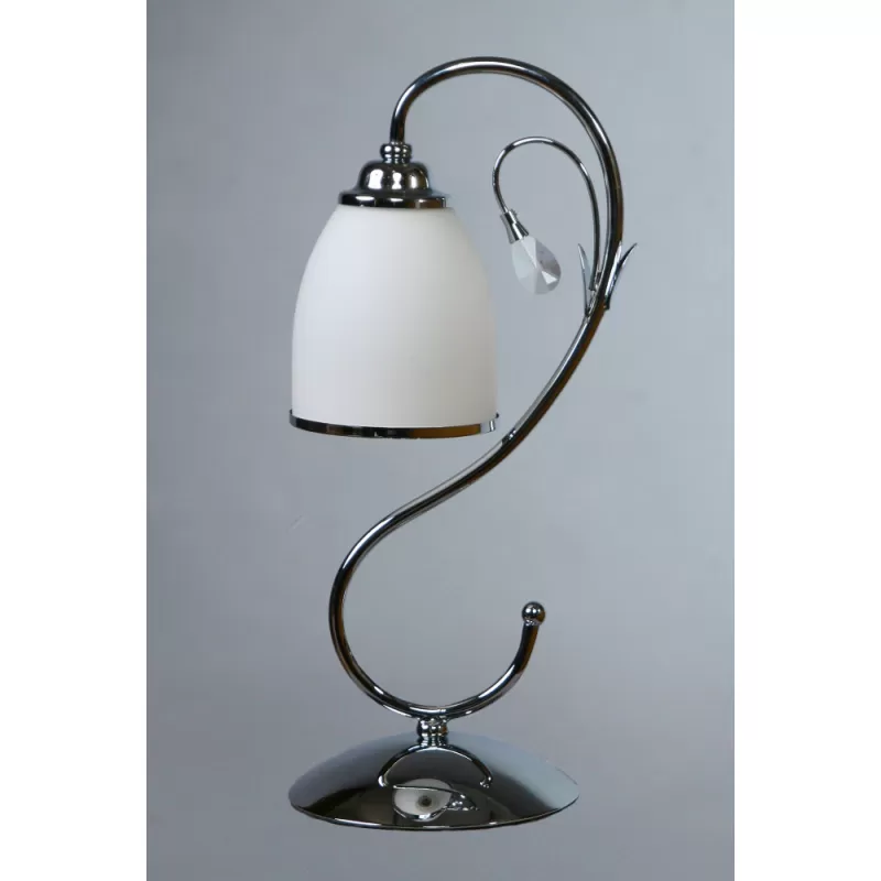 Стеклянный интерьерная настольная лампа 2640 MA02640T/001 Ch белый Brizzi Стеклянный интерьерная настольная лампа 2640 MA02640T/001 Ch белый Brizzi