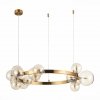 Стеклянная подвесная люстра Necton SL1165.302.15 форма шар цвет янтарь ST Luce