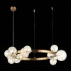 Стеклянная подвесная люстра Necton SL1165.302.15 форма шар цвет янтарь ST Luce
