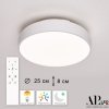 Потолочный светильник Toscana 3315.XM302-2-267/12W White белый круглый APL LED