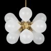 Стеклянная потолочная люстра Miracle 10130/12 White форма шар белая Loft It