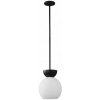 Стеклянный подвесной светильник Mono P6079-1 BK+WH белый форма шар iLamp
