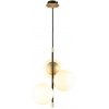 Стеклянный подвесной светильник Kristina APL.313.06.03 форма шар белый Aployt