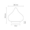 Стеклянный интерьерная настольная лампа Dune D86B0301 белый Fabbian