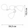 Стеклянная потолочная люстра V3886 V3886-9/3PL конус белая Vitaluce