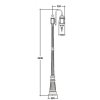 Стеклянный наземный фонарь AMERICA S 83409S 10 down Bl прозрачный Oasis Light