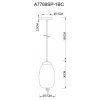 Стеклянный подвесной светильник Cody A7769SP-1BC серый Artelamp